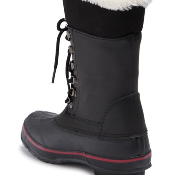 Baffin Mink Winter Leather Faux Fur Snow Boots - Picture 5 of 6